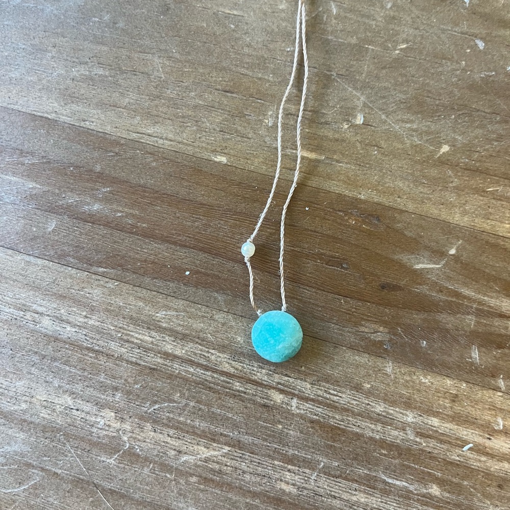 Soulku amazonite and pearl Necklace